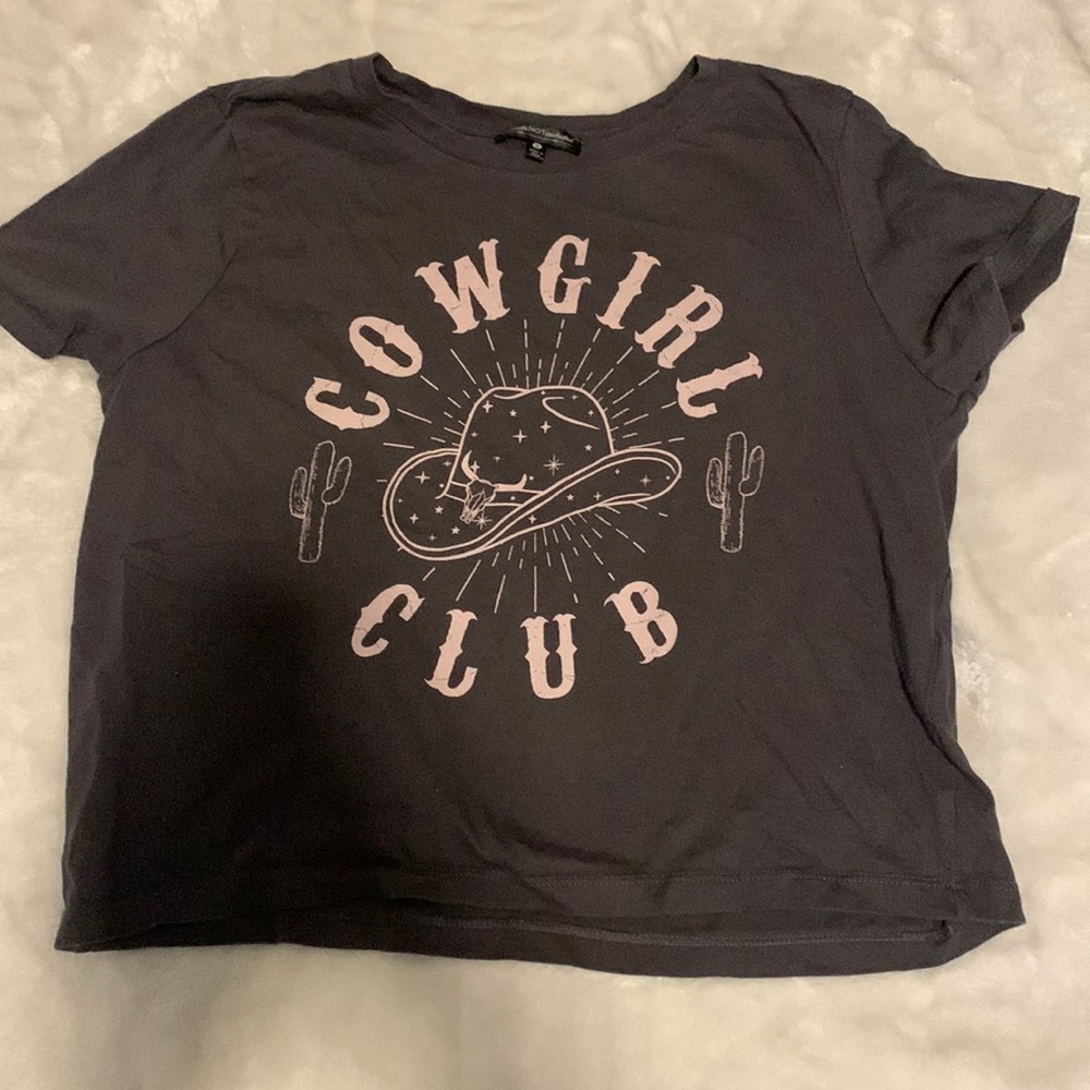 ATTITUDE NOT INCLUDED Cowgirl club crop top size small